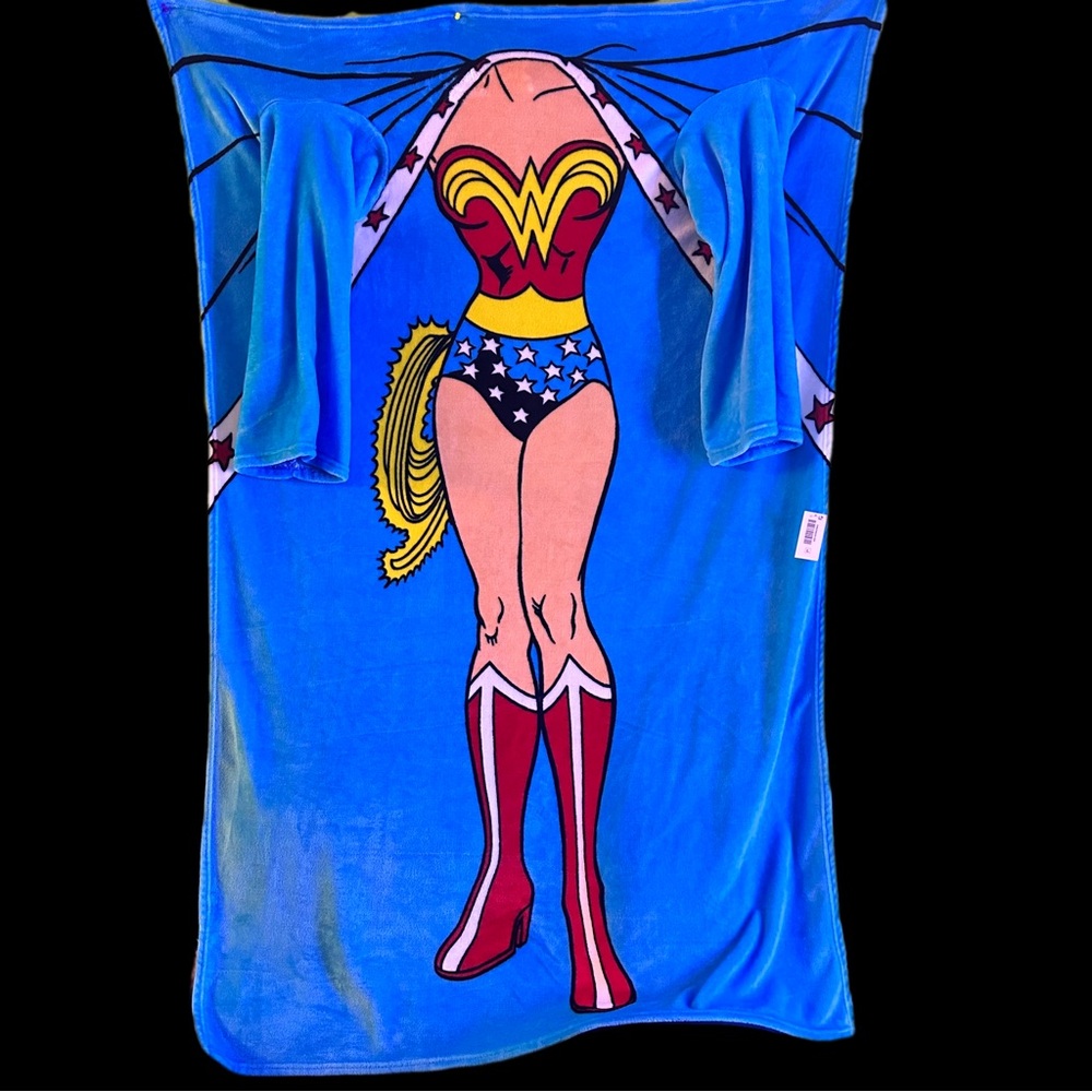 Northwest Wonder Woman Blue Fleece Blanket comfy Throw L